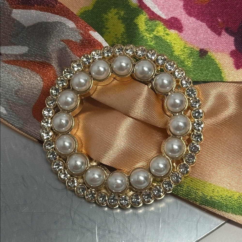 Round Gold Scarf Ring - #203